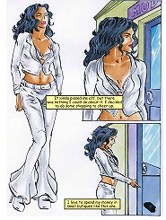 Sexy wife spread her legs and got big cock into her wet and juicy cartoon pussy