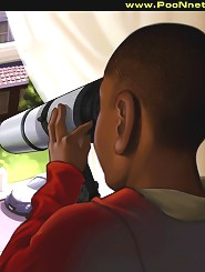 My amazing gal was dressed in dark strain pants which hung low on the girl's hips interracial porn comics